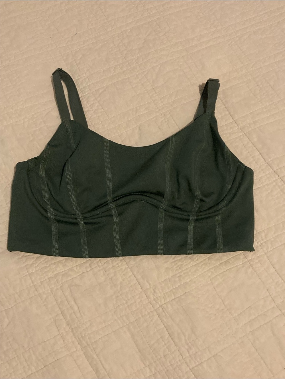 PINK Victoria's Secret Olive Green Longline Bralette